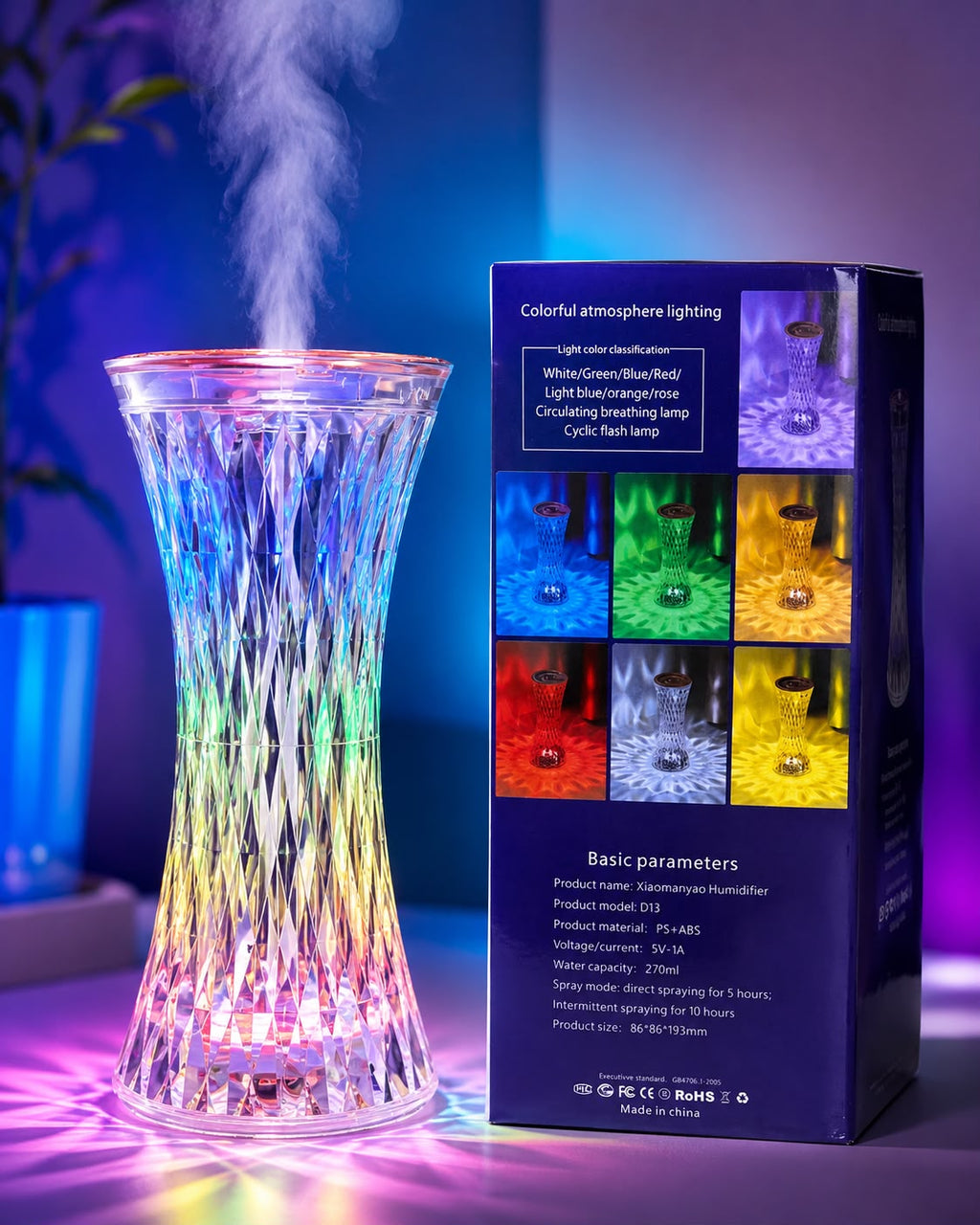 HUMIDIFICADOR LED CRISTAL RGB E7N2