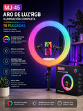 ARO DE LUZ RGB MJ-45 – 18 PULGADAS E8N4
