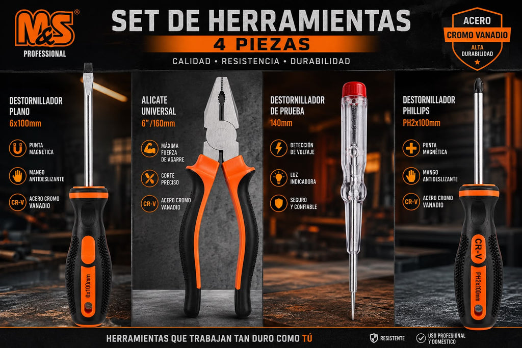 SET DE HERRAMIENTAS X4