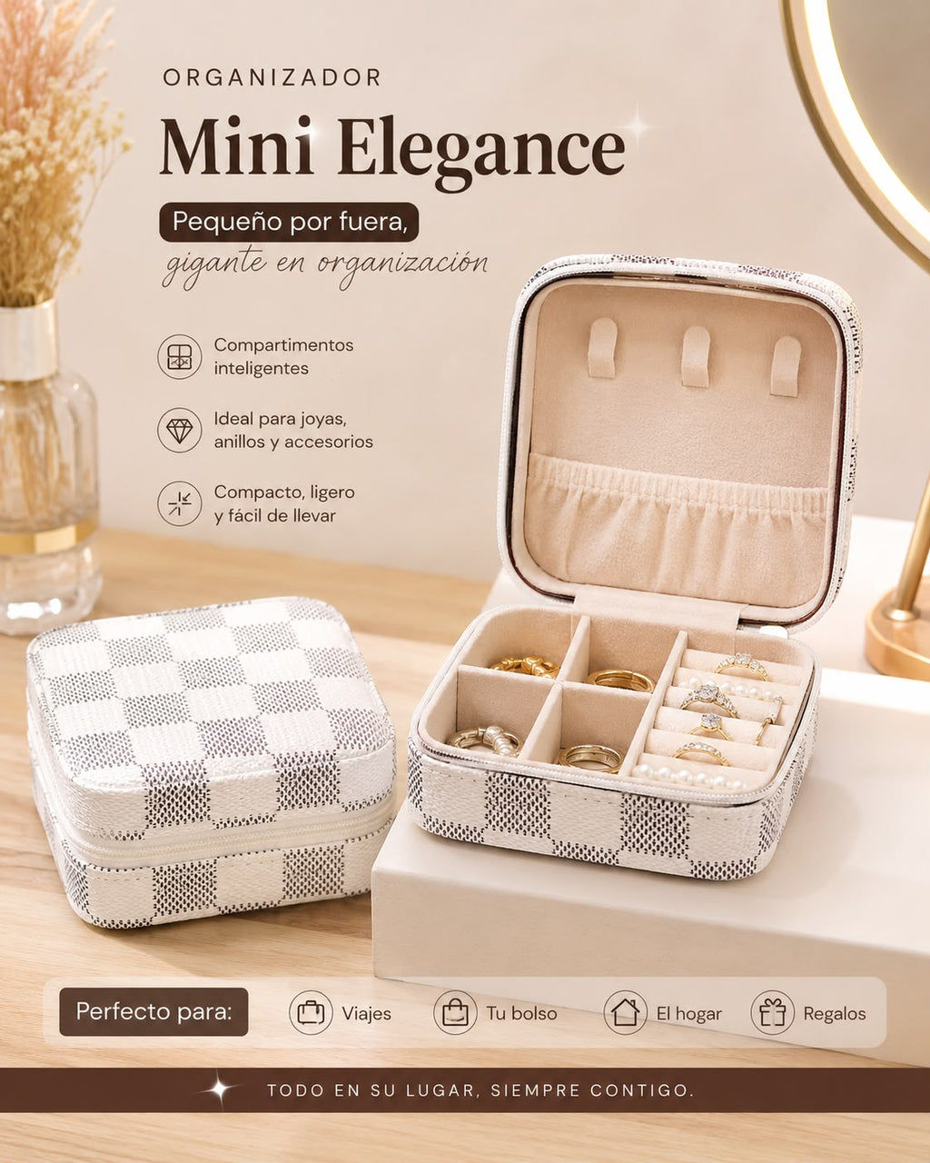 ORGANIZADOR DE JOYAS PORTÁTIL