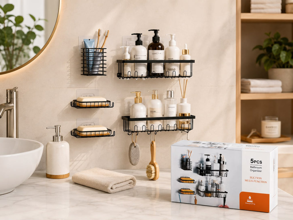 ORGANIZADOR DE BAÑO 5 PIEZAS