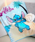 COBIJA INFANTIL AZUL STITCH