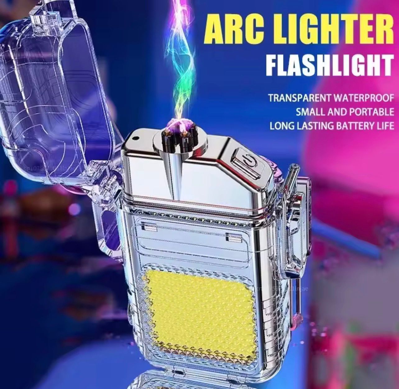 ENCENDEDOR ELÉCTRICO RECARGABLE CON LINTERNA LED. E1N5