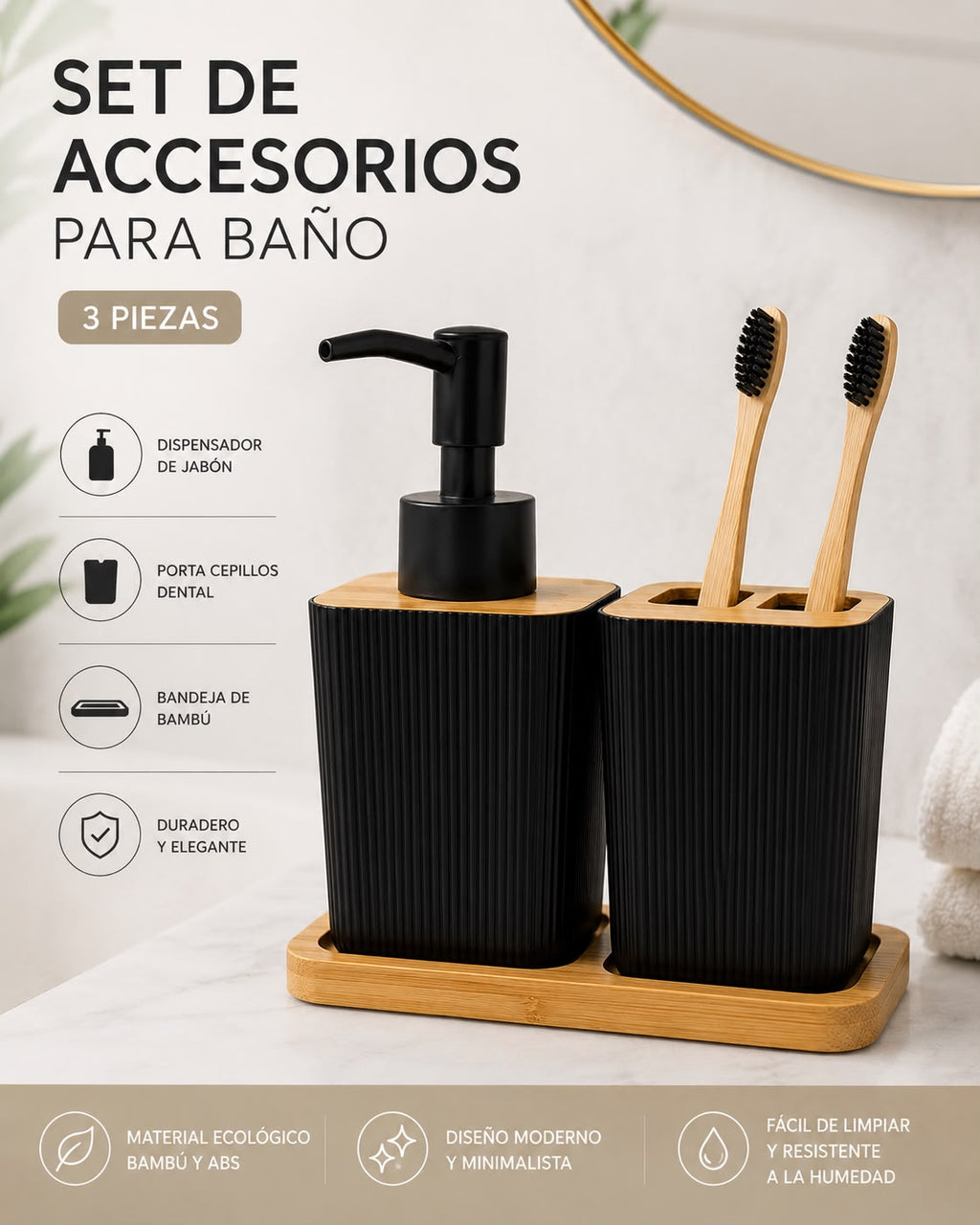 JABONERA DE BAÑO x3