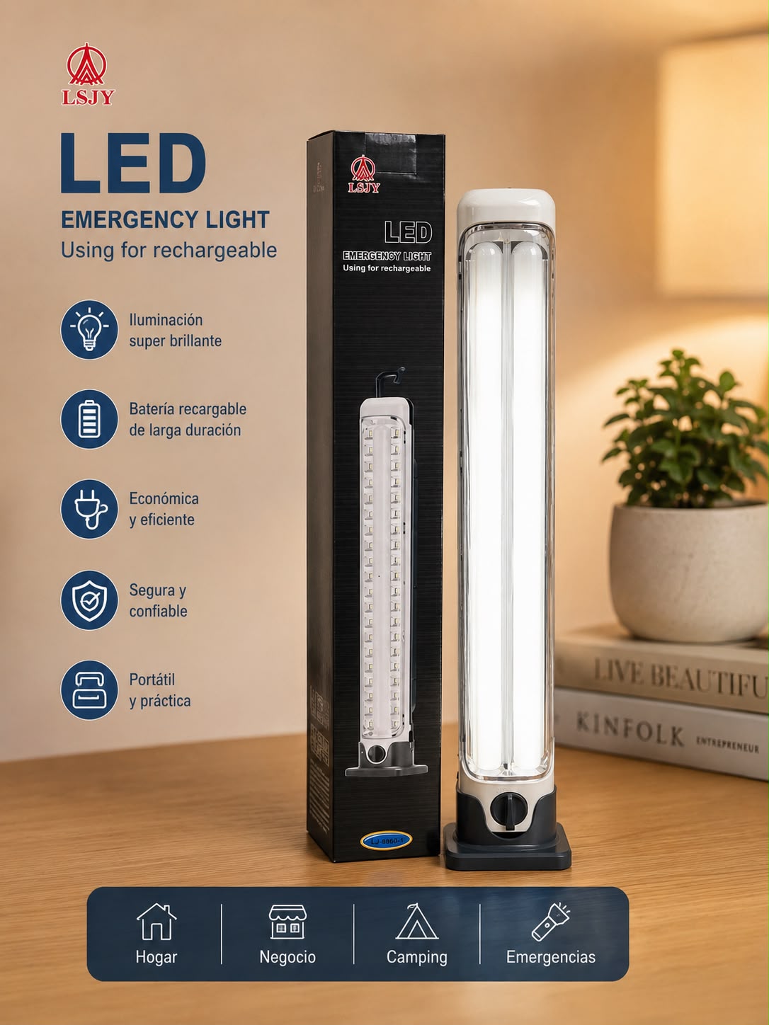 LUZ DE EMERGENCIA RECARGABLE