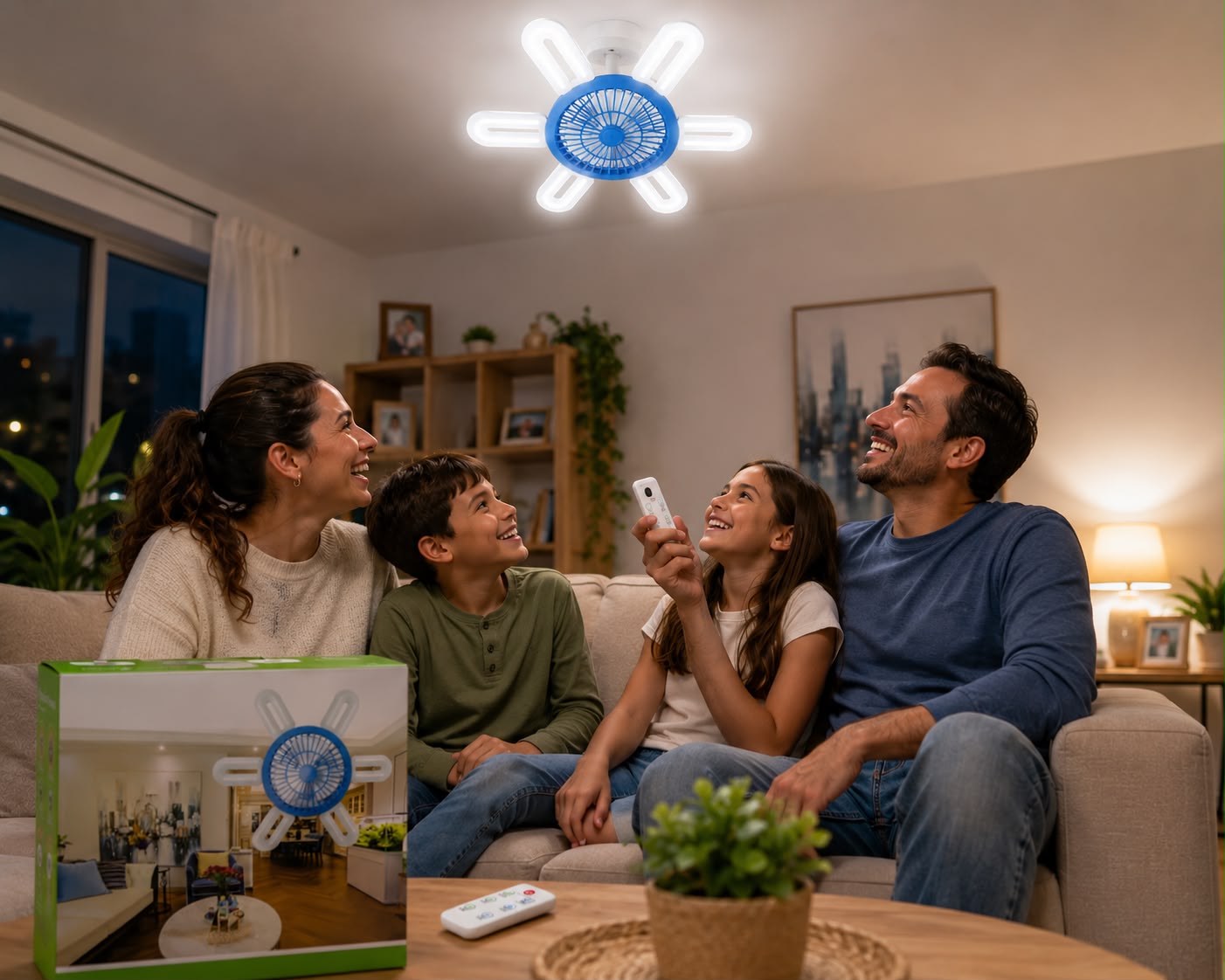 LUZ VENTILADOR LED