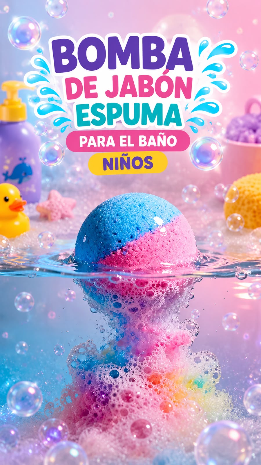 BOMBAS DE JABÓN ESPUMA PARA EL BAÑO. E1N1