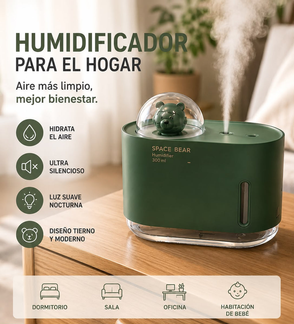 HUMIDIFICADOR SPACE BEAR 300 ML. E1N4