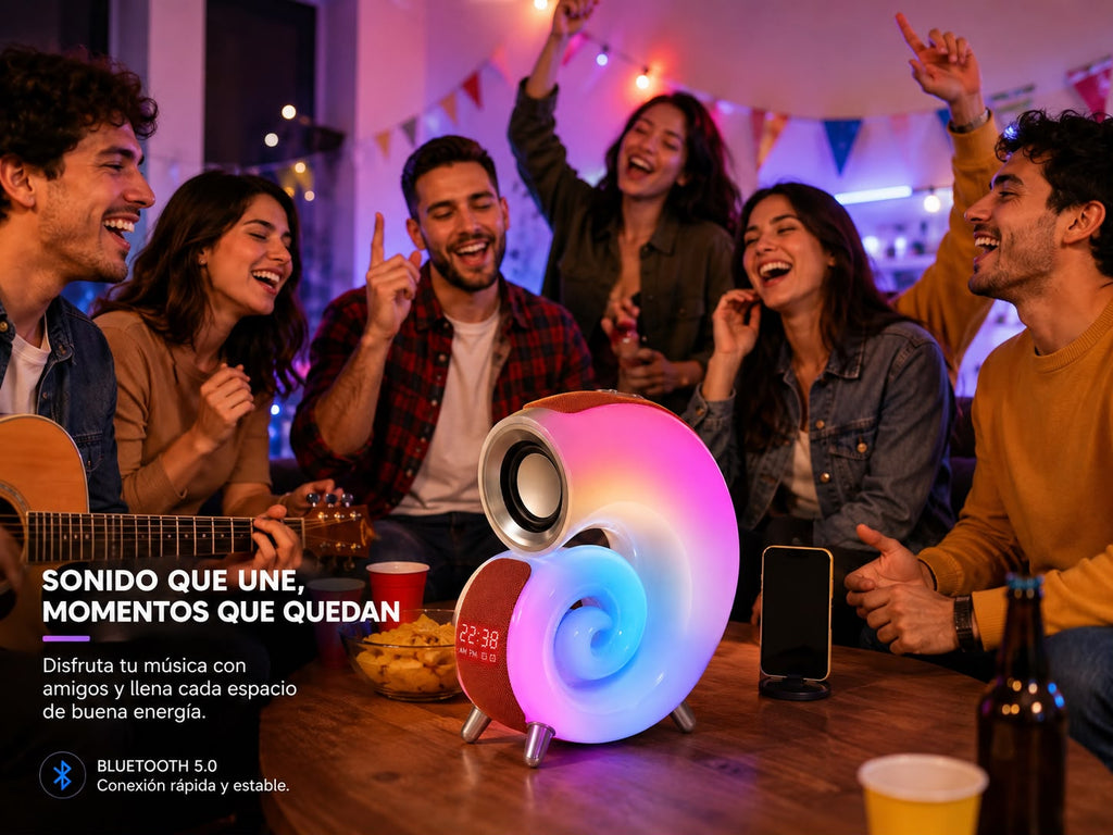 LÁMPARA MUSICAL BLUETOOTH CONCH MUSIC LAMP. E8N3