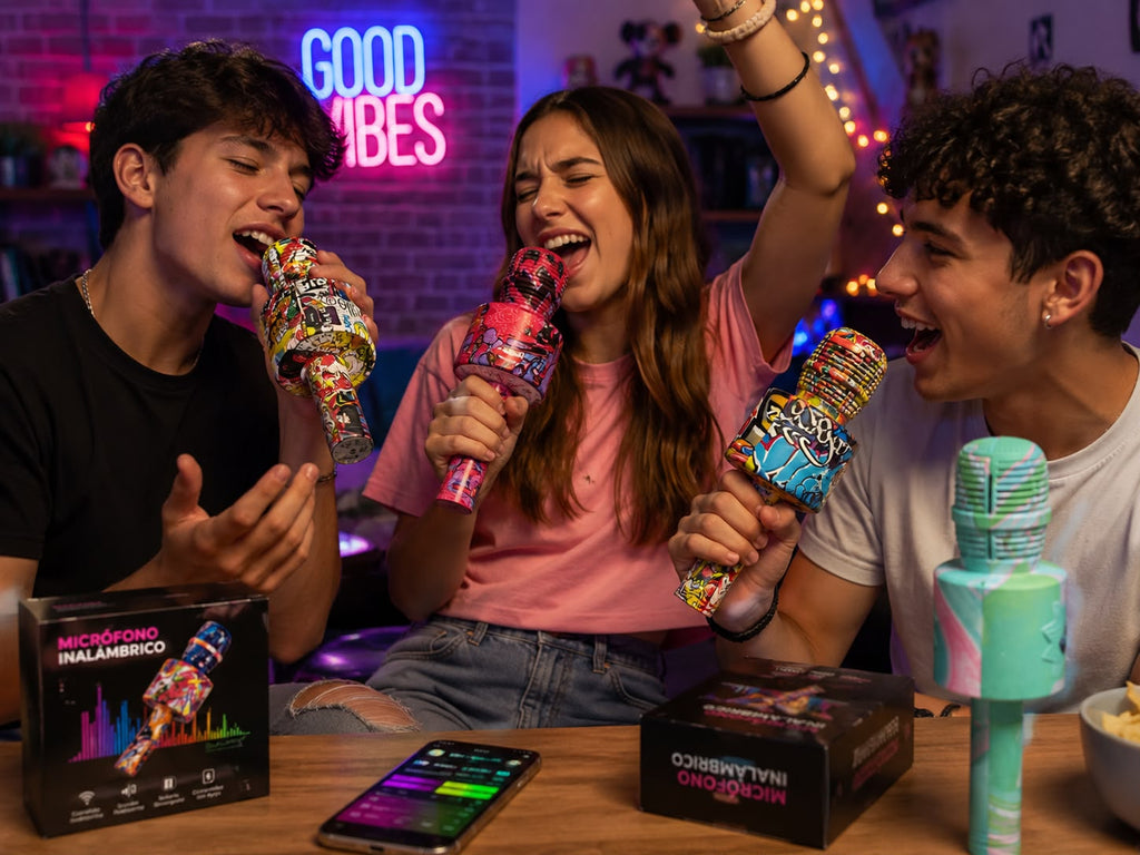 MICRÓFONOS KARAOKE CON DISEÑOS EXCLUSIVOS. E3N3