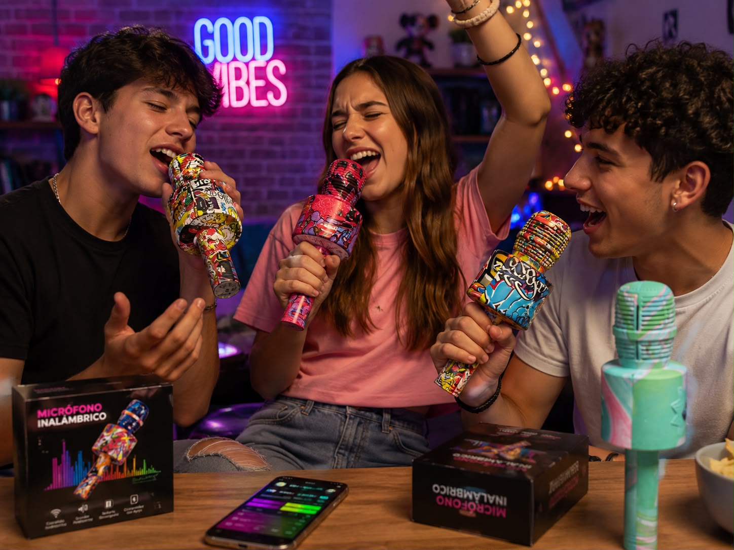 MICRÓFONOS KARAOKE CON DISEÑOS EXCLUSIVOS. E3N3