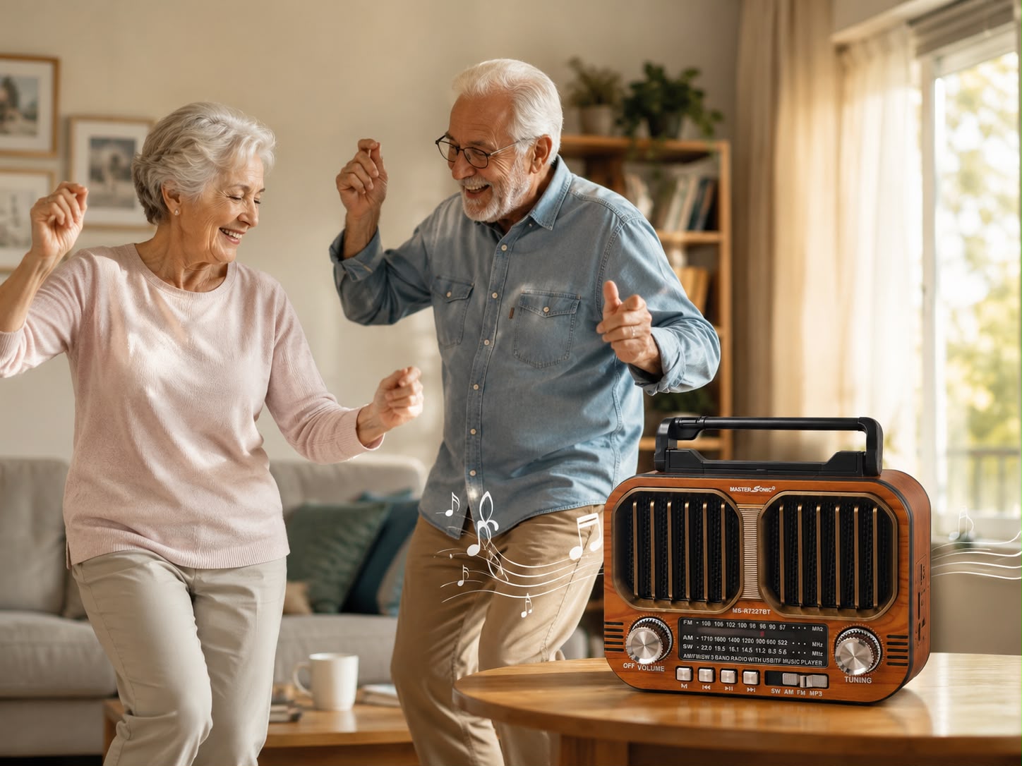 RADIO RETRO BLUETOOTH MASTER SONIC MS-R7227BT. E5N2