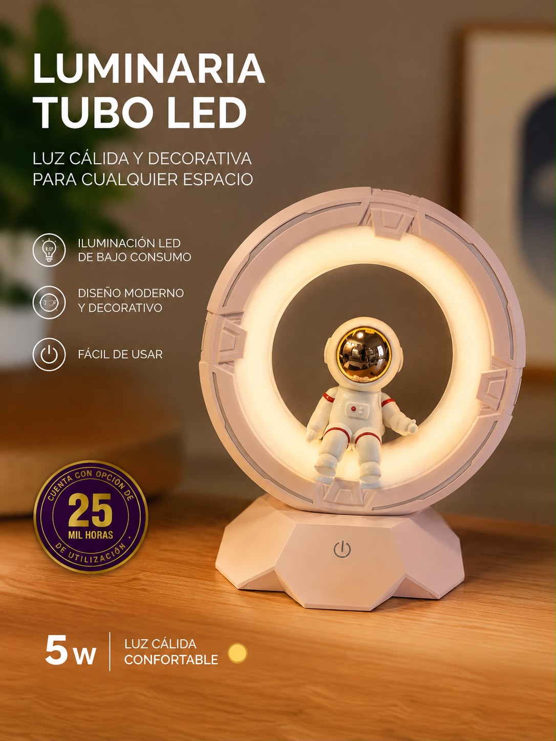 LÁMPARA LED ASTRONAUTA 5W. E3N3