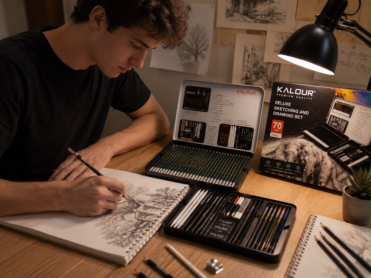 KIT DE DIBUJO 70 pcs. E9N3
