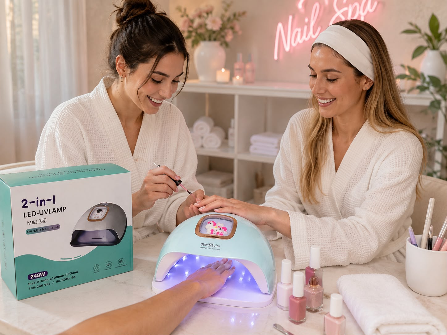 LÁMPARA UV/LED PARA UÑAS M&J 04 – 248W. E2N3