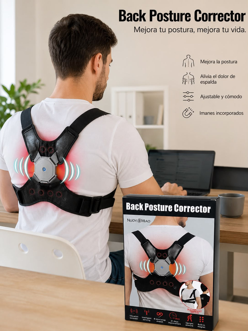 CORRECTOR DE POSTURA INTELIGENTE CON VIBRACIÓN. E2N2