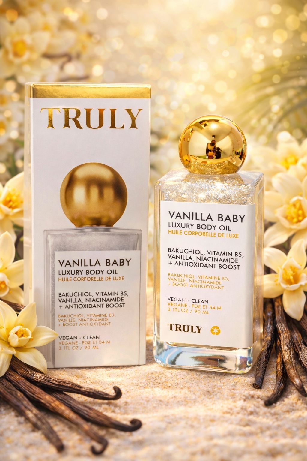 LUXURY BODY OIL TRULY. E6N1