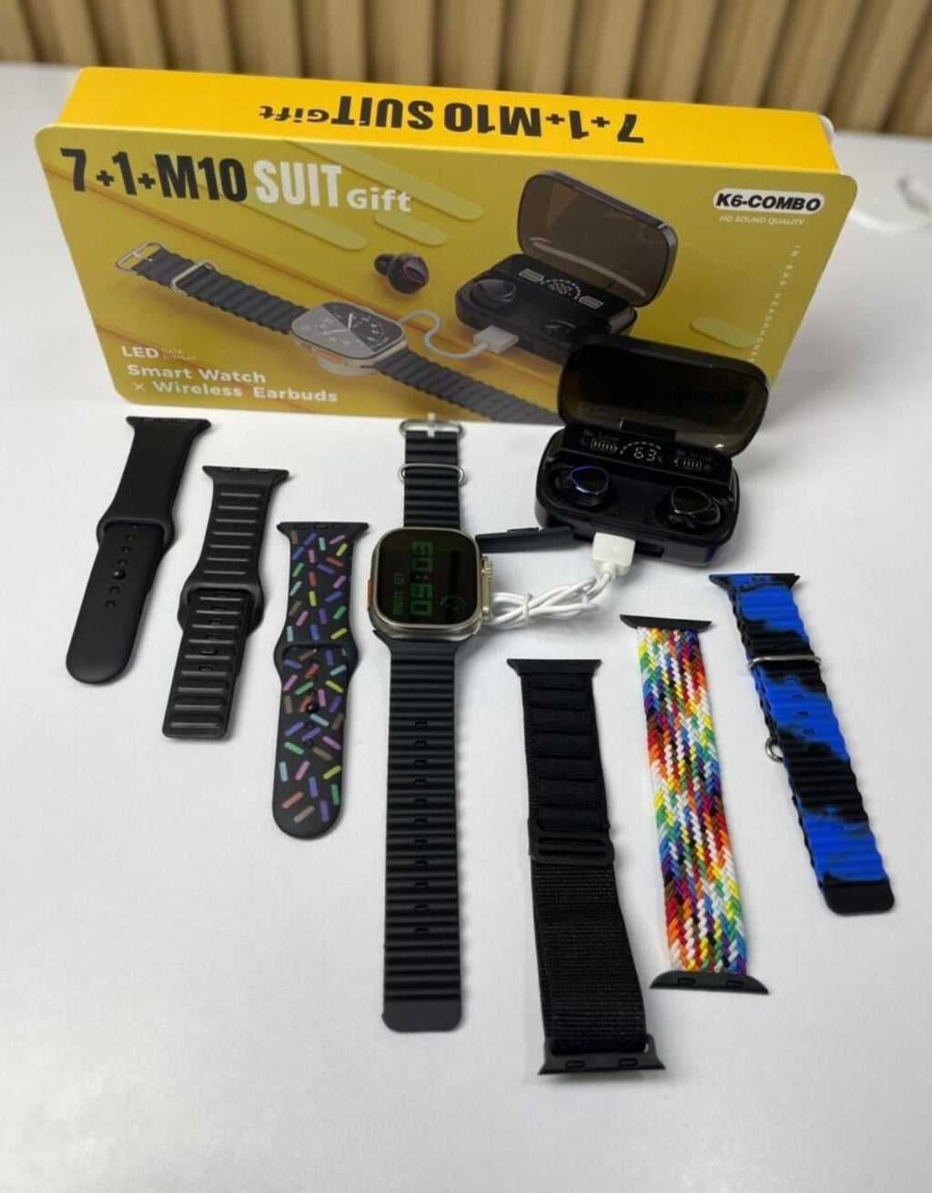 COMBO K6 RELOJ Y AUDÍFONOS