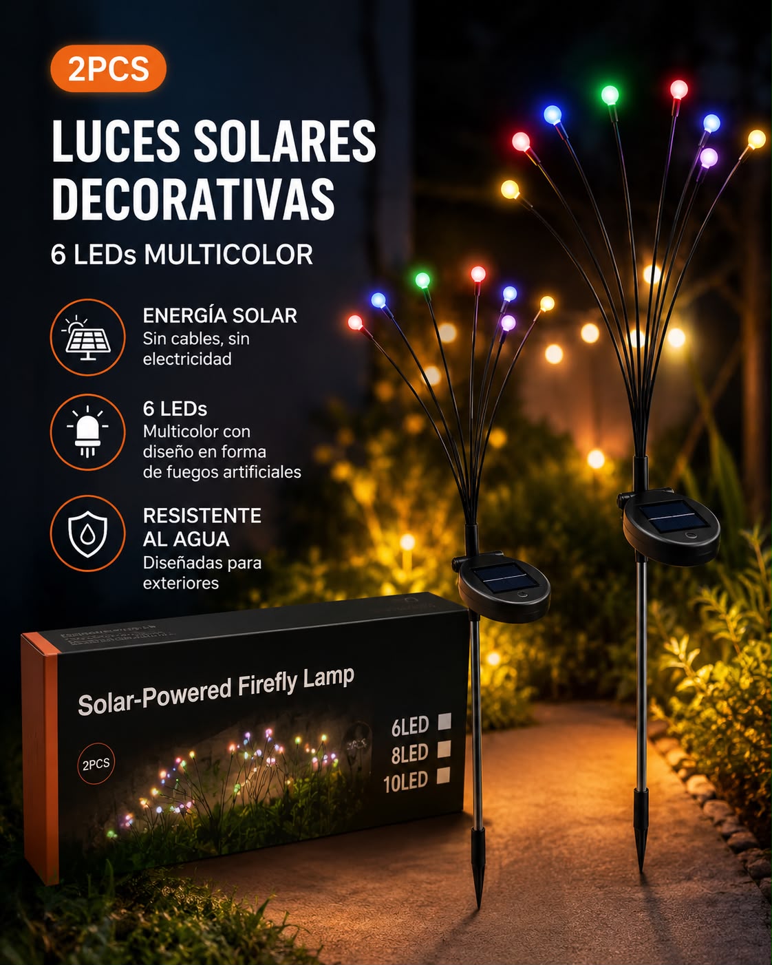 LÁMPARA SOLARES X2. E8N1