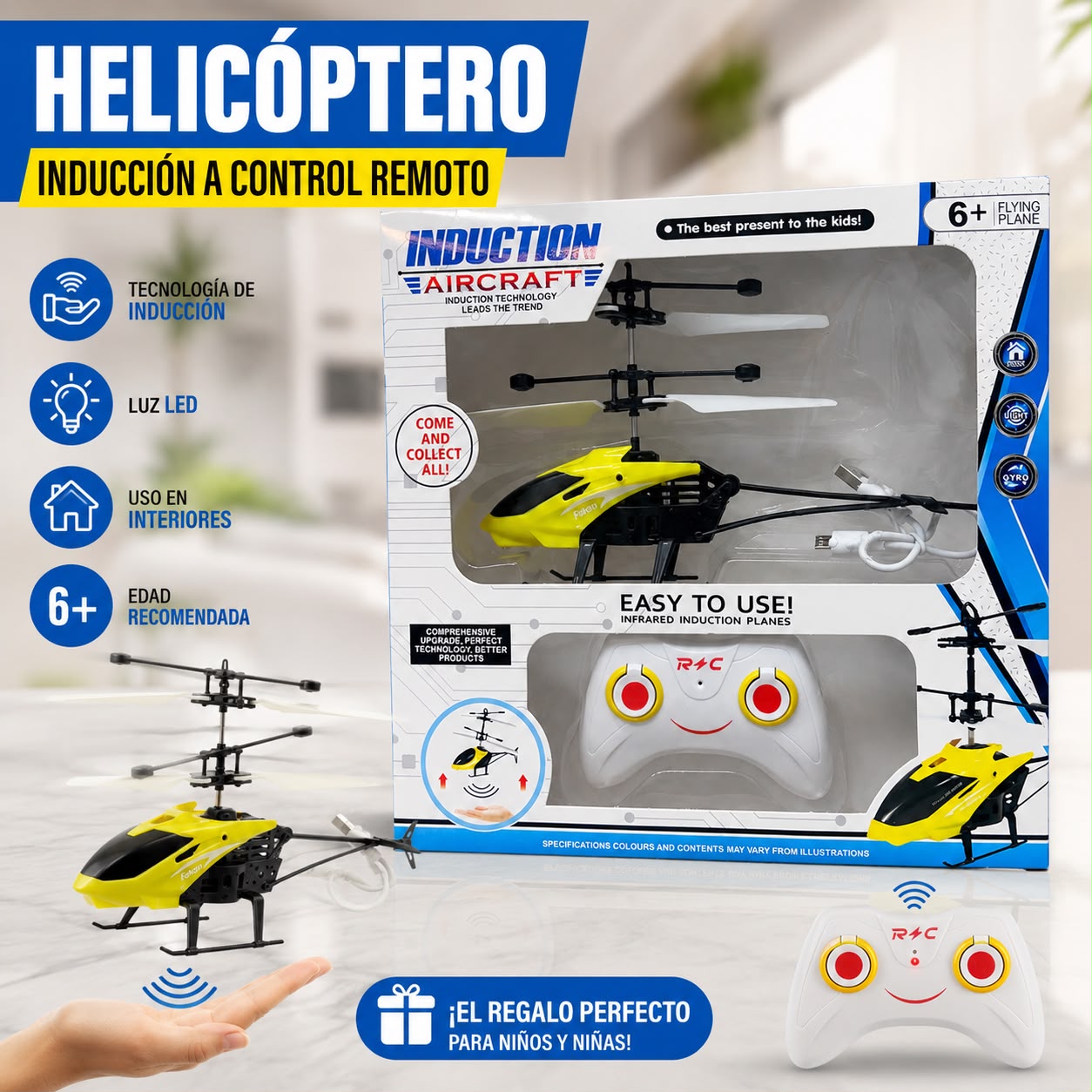 HELICÓPTERO CON CONTROL REMOTO. E9N3