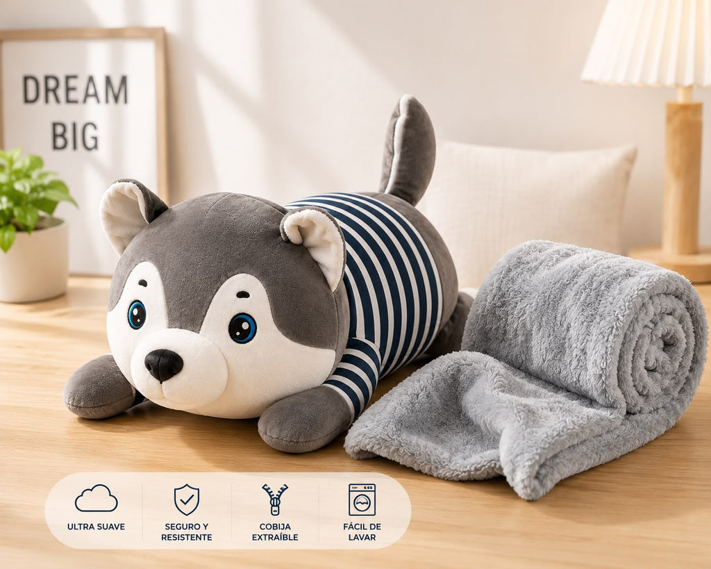 PELUCHE Y COBIJA DE PERRO. P