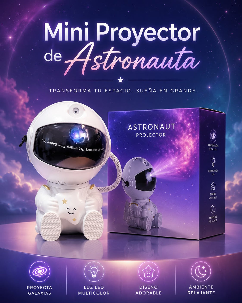 MINI PROYECTOR DE ASTRONAUTA