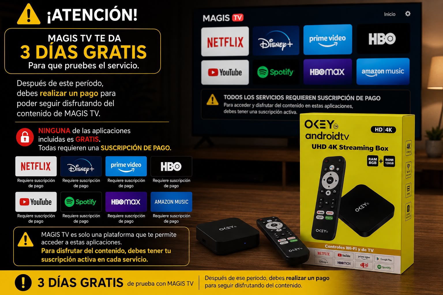 TV STICK MARCA OKEY 4K. E5N1