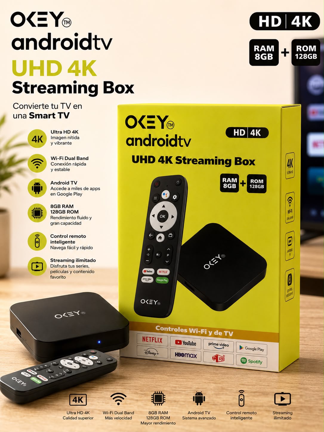 TV STICK MARCA OKEY 4K. E5N1
