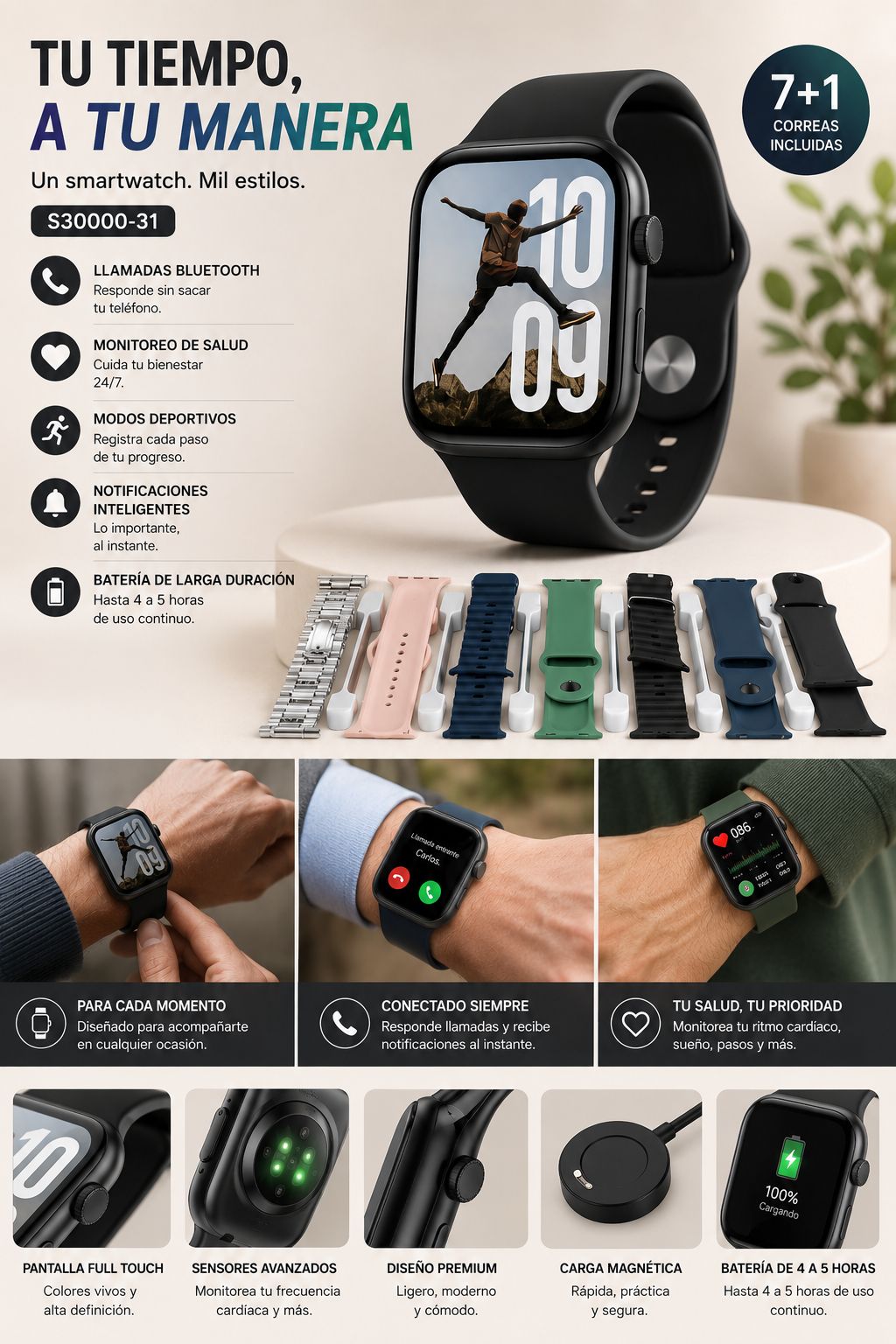 RELOJ INTELIGENTE S3000. E6N3