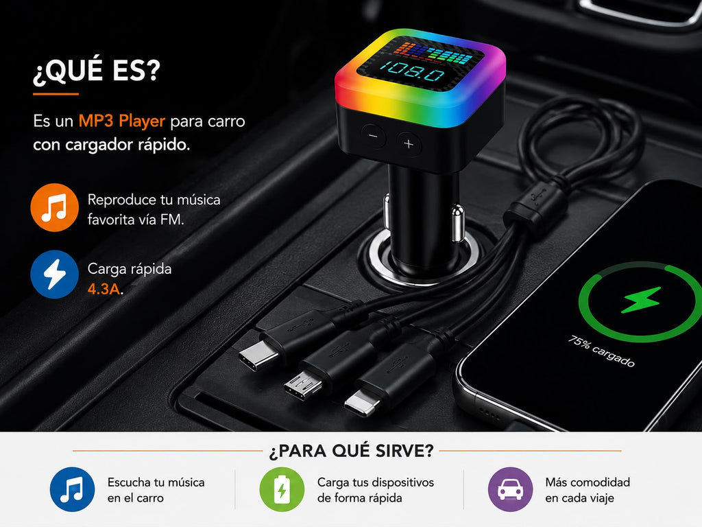 CARGADOR DE CELULAR PARA CARRO. C42