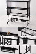 Organizador Escurridor de Cocina de 2 Niveles con Tapa Acrílica✨