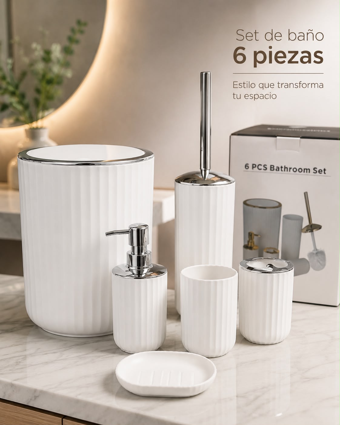 ¡Dale un toque elegante y organizado a tu baño! ✨
