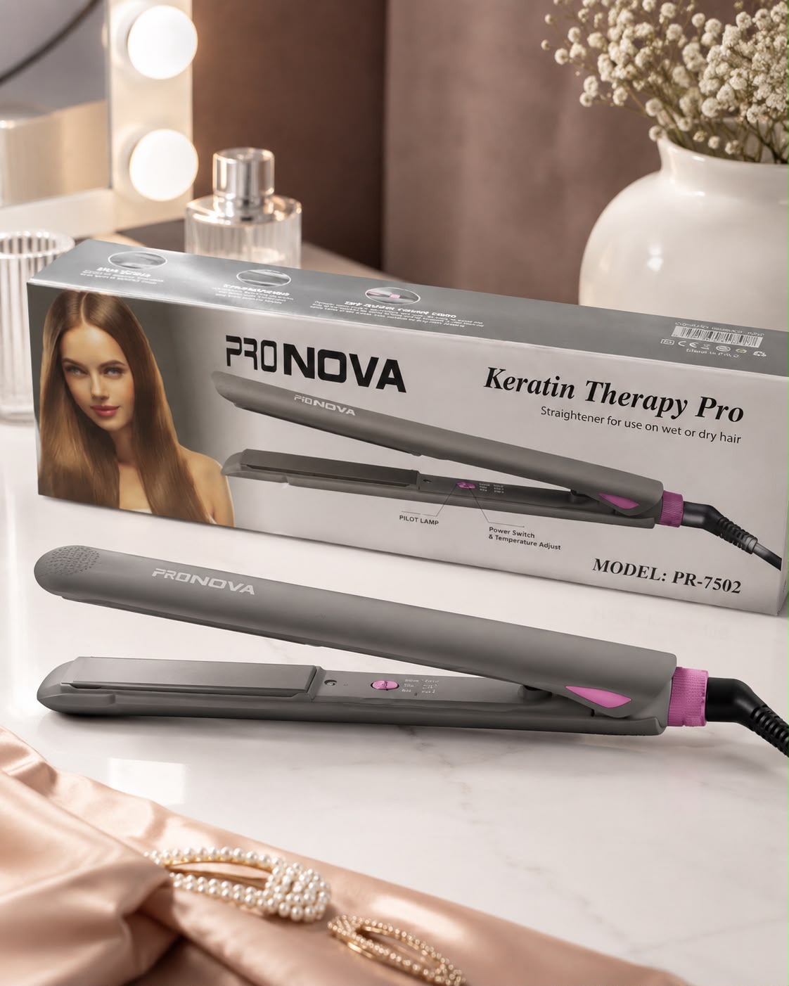 PLANCHA DE CABELLO PRONOVA KERATIN. E8N3