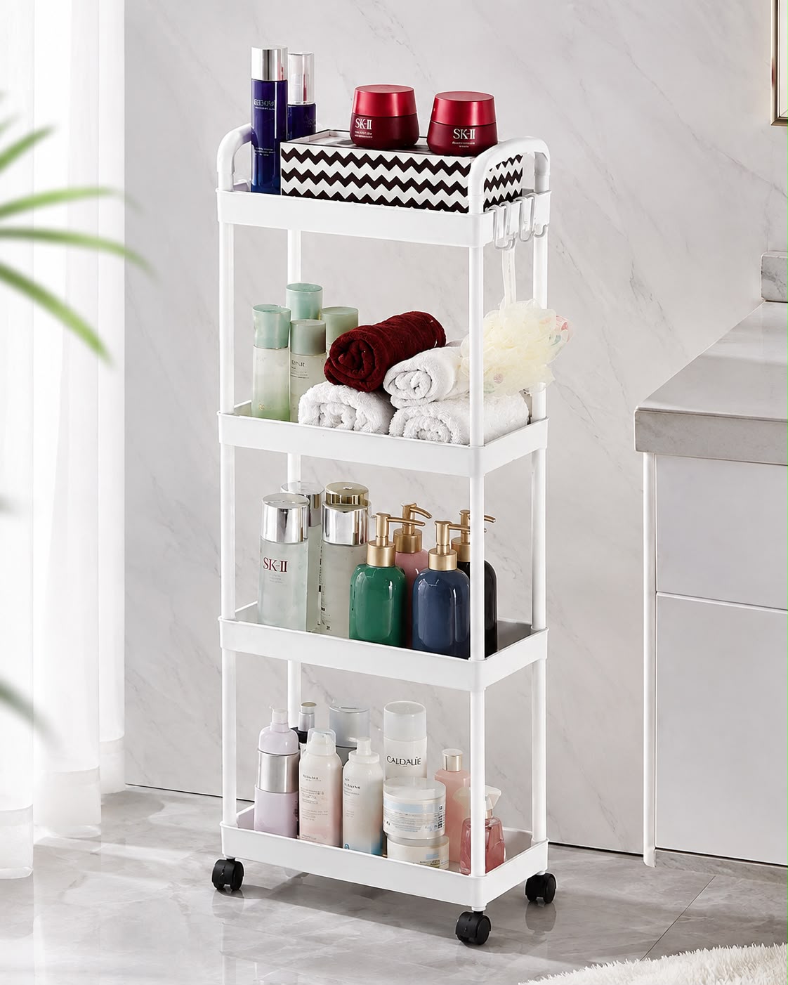ORGANIZADOR MULTIFUNCIONAL DE 4 NIVELES CON RUEDAS. E9N4