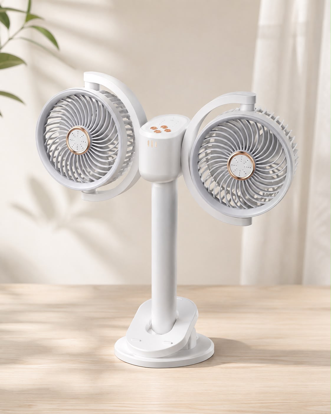 VENTILADOR DOBLE CABEZAL – MÁS AIRE, MÁS FRESCURA. E1N8