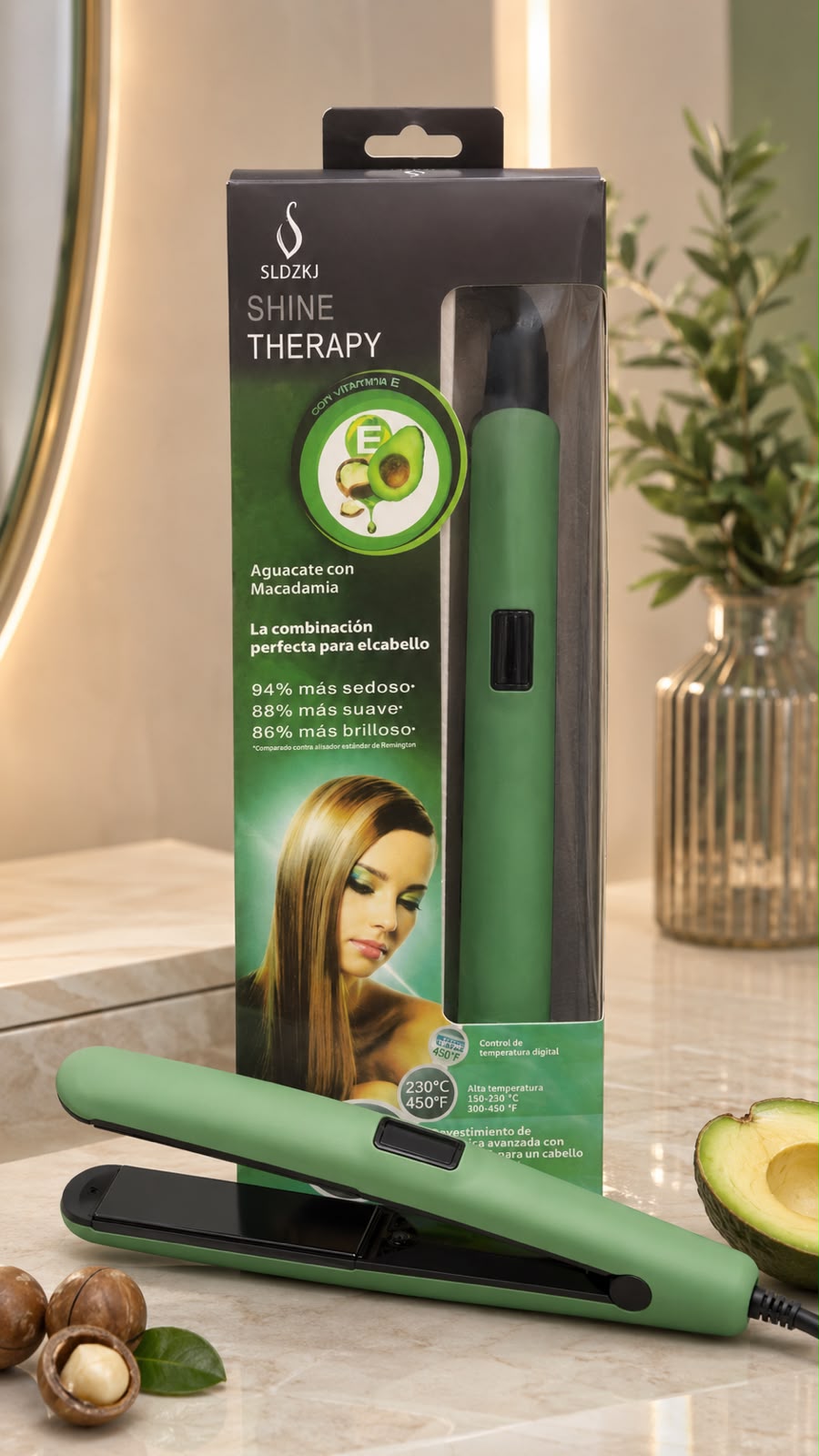 PLANCHA DE CABELLO SHINE THERAPY. E8N2