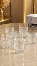 COPAS DE SHOT CON BORDE DORADO X6. C36