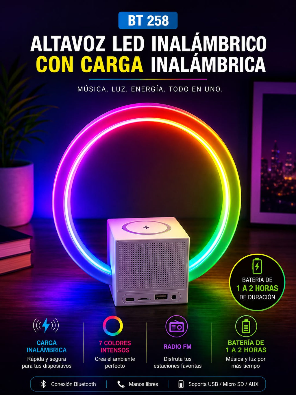 PARLANTE ARO DE LUZ. E2N2