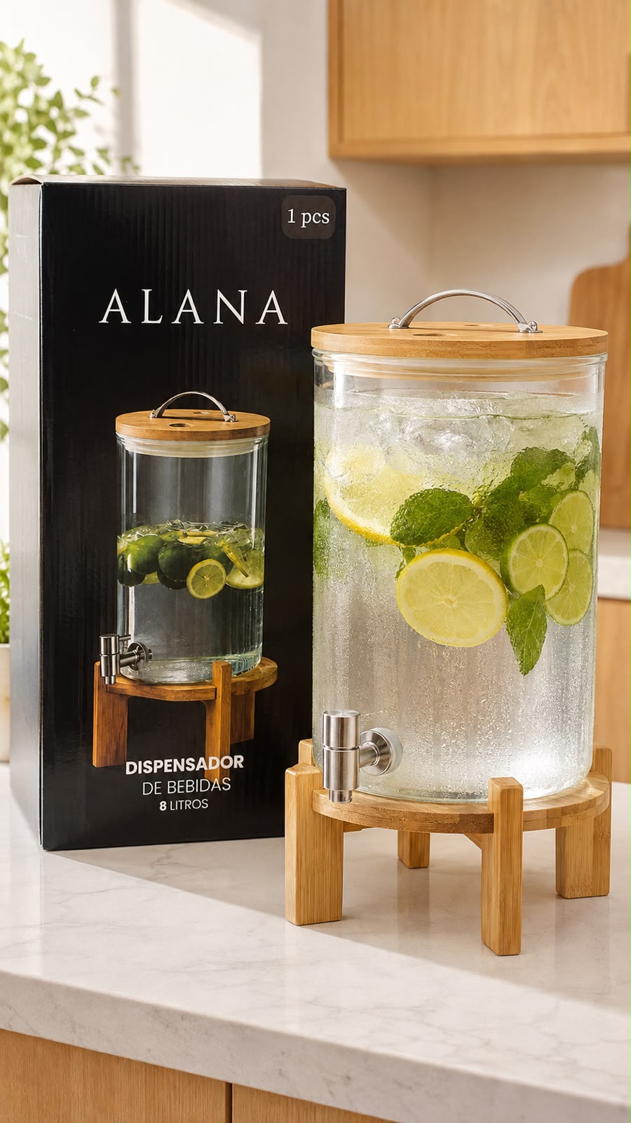 DISPENSADOR DE BEBIDAS DE 8 LITROS MARCA ALANA. E8N4