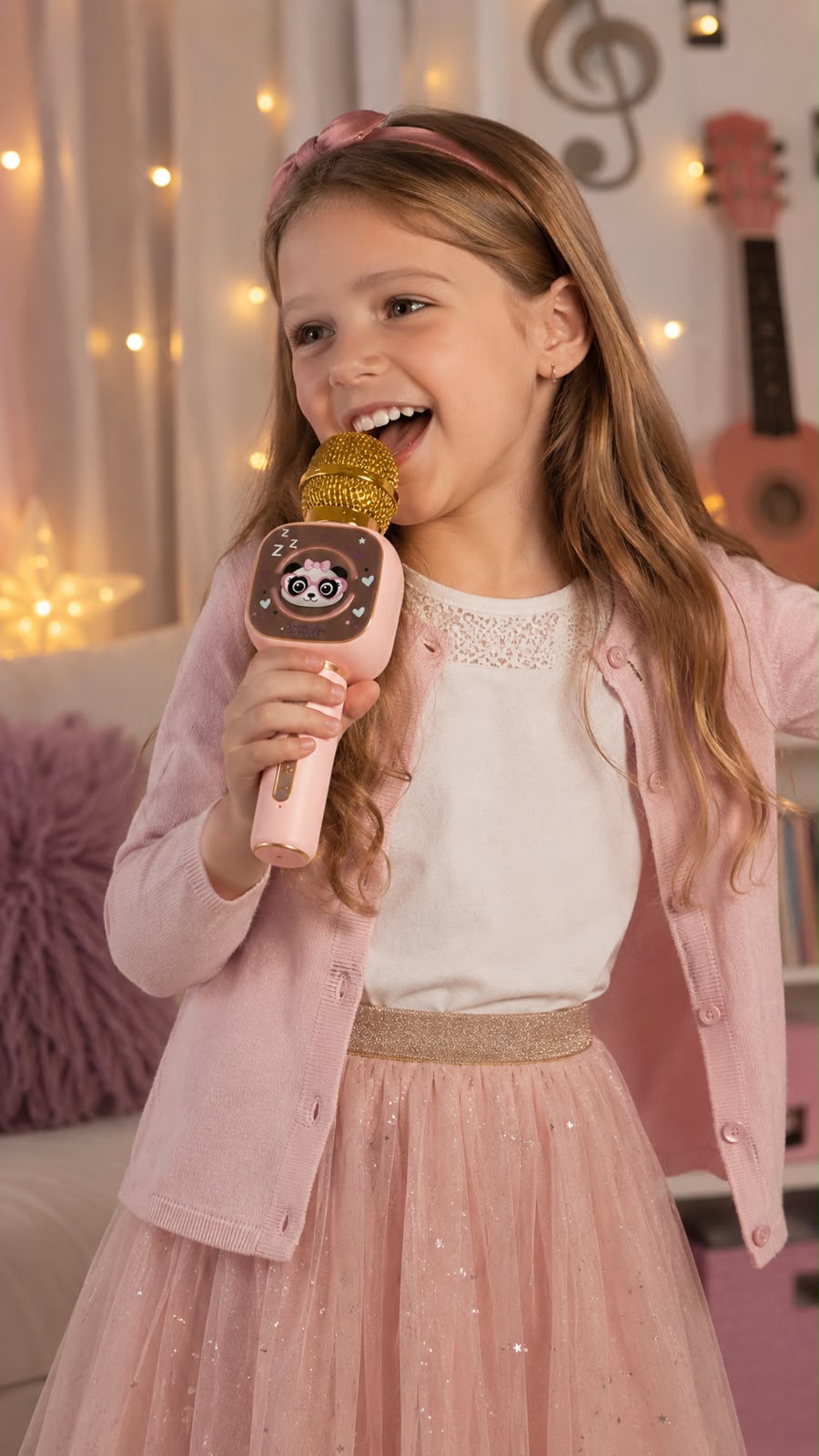 🎤🐼 MICRÓFONO KARAOKE CON PARLANTE. E6N2