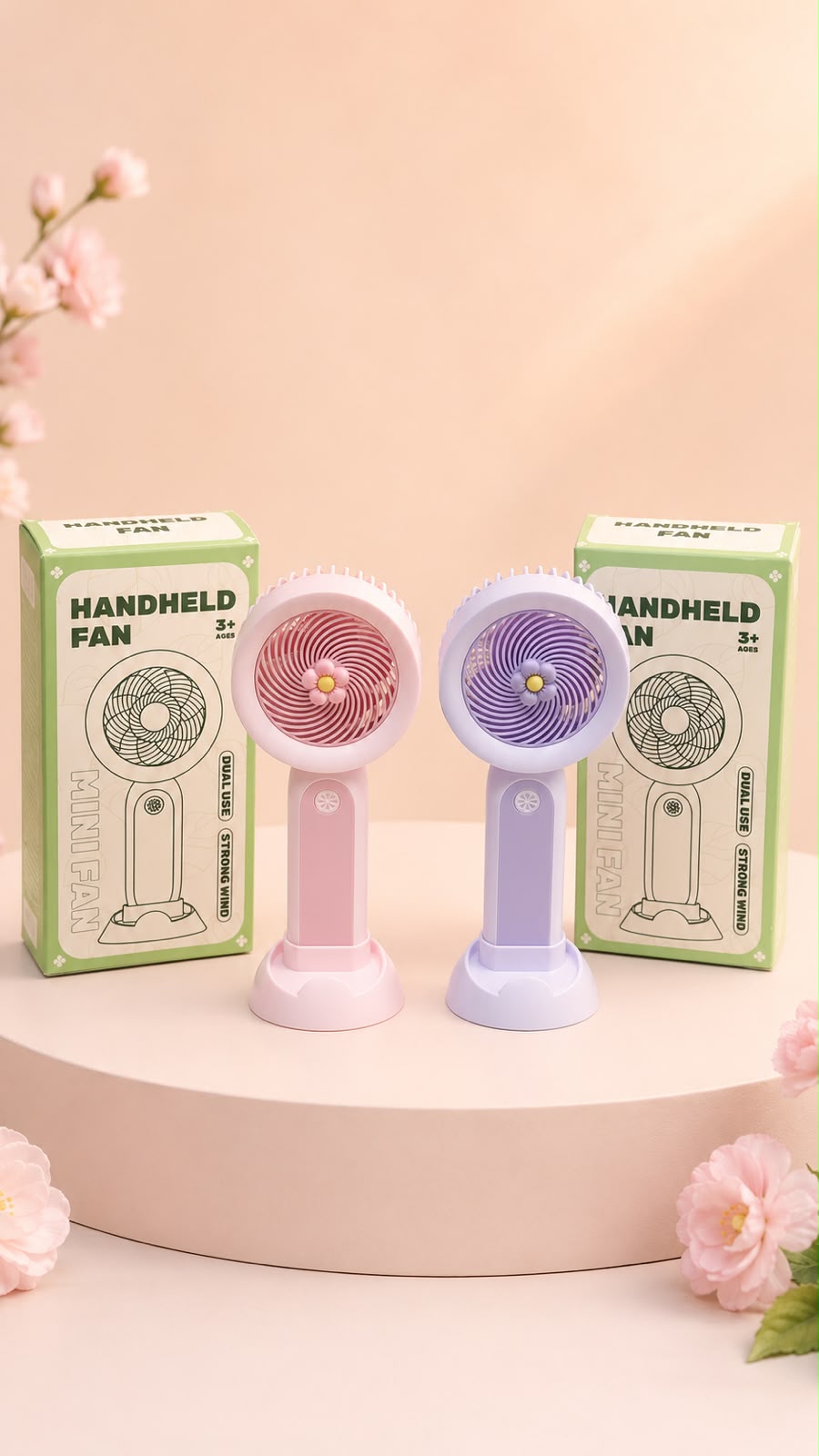 🌸 MINI VENTILADOR PORTÁTIL 2 EN 1 🌬️E9N2