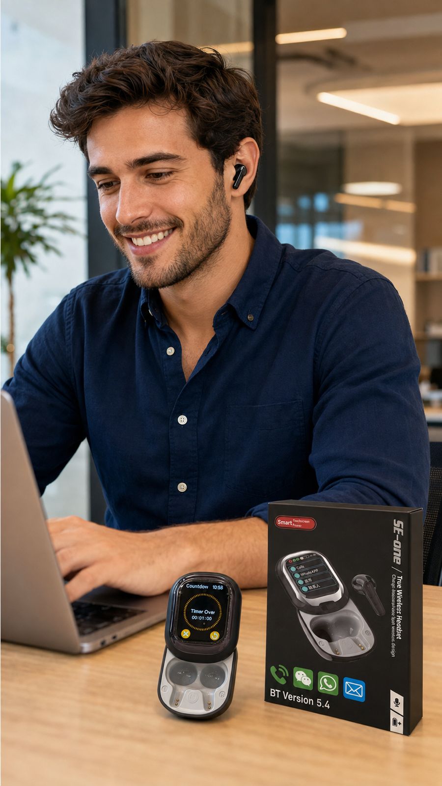 AUDÍFONOS CON PANTALLA. E7N1