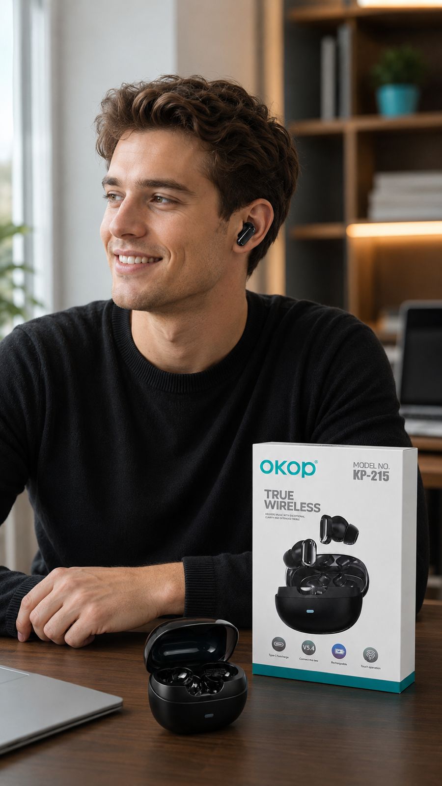 🎧 AUDÍFONOS INALÁMBRICOS OKOP KP-215 🎶✨E7N1