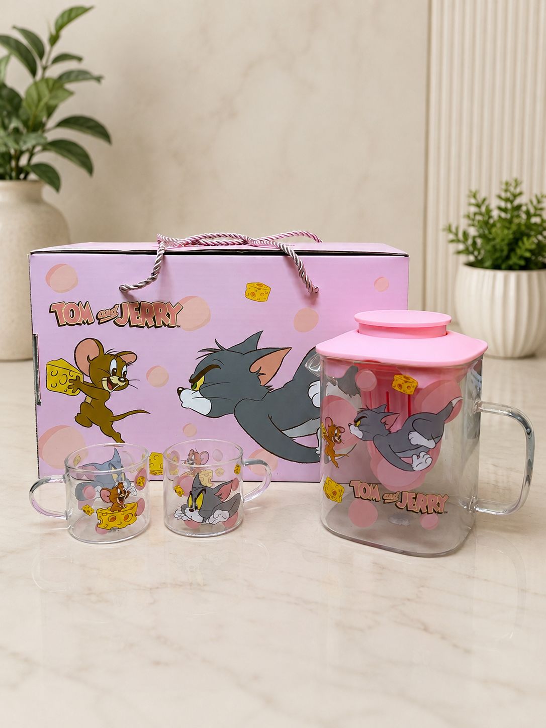 ✨TETERA Y VASOS DE TOM & JERRY✨E1N8