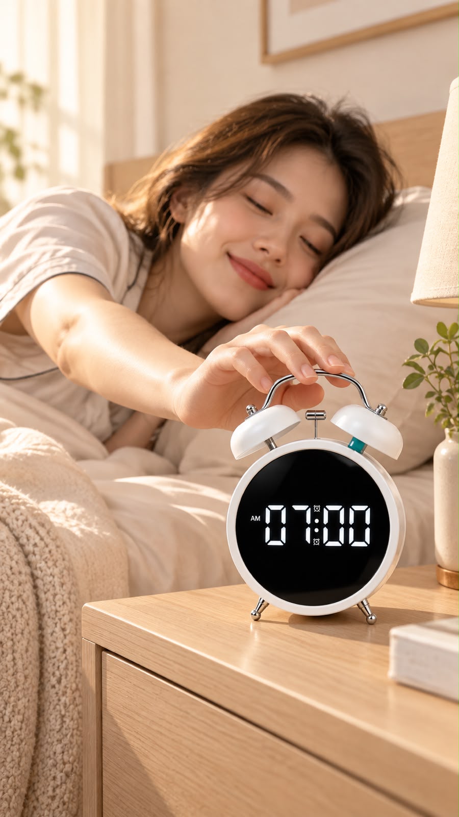 ✨RELOJ DIGITAL DE CABECERA CON DISEÑO CLÁSICO DE CAMPANA.C12
