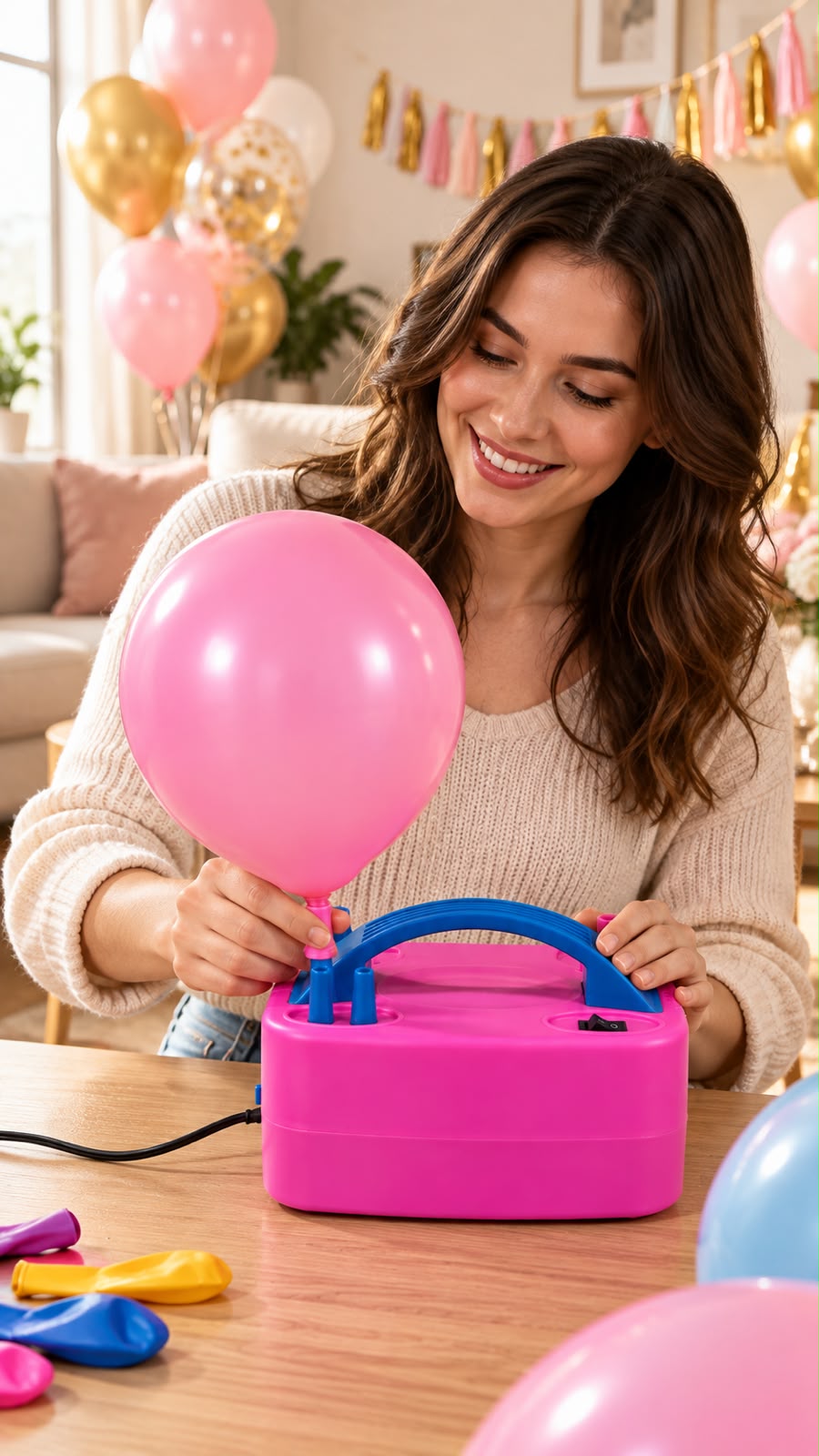 BOMBA ELÉCTRICA PARA INFLAR GLOBOS ⚡.E3N3