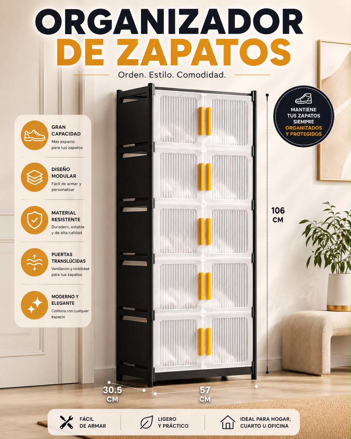 ORGANIZADOR DE ZAPATOS MULTIFUNCIONAL. P