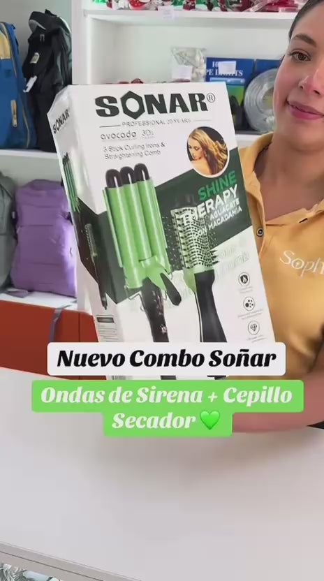 COMBO PLANCHA RIZADORA Y CEPILLO SECADOR