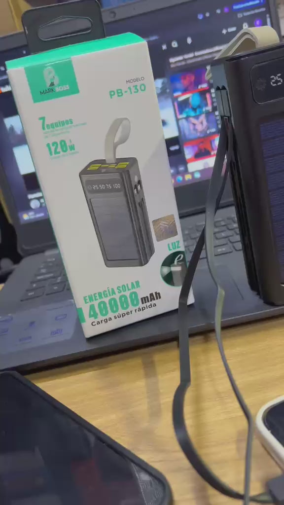 POWER BANK 40000 mAh CON PANEL SOLAR